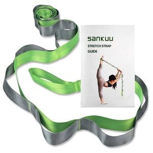 SANKUU - Yoga Straps Stretching Strap with 12 Loops Workout Poster, Pilates